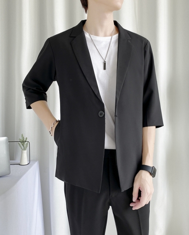 Mens short discount sleeve suit jacket