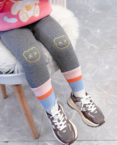 Baby Girls Winter Pants Plus Velvet Thickening Leggings Kids Warm