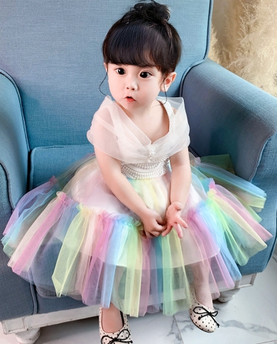 New Baby One year old Dress Flower Girl Princess Dress Embroidery