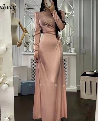 Casual satin 2024 maxi dress