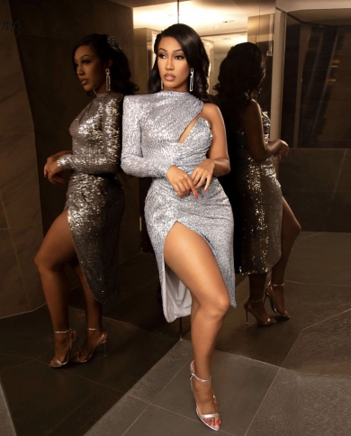 Silver store dress celebrity