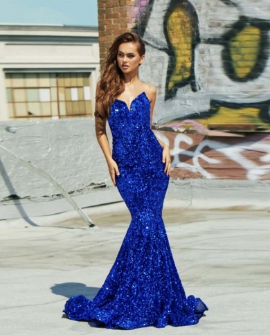 Royal Blue Maxi Dress - Mermaid Maxi Dress - Backless Maxi Dress