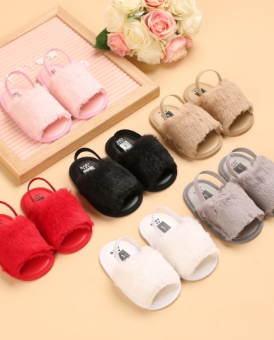 Fur sandals clearance for little girl