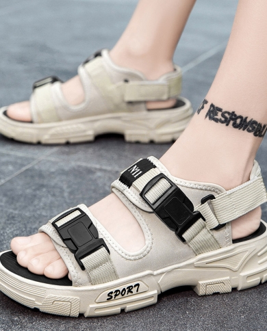 COD] Mens Flat Sandals Adjustable Strap ( 40-44 ) | Shopee Philippines